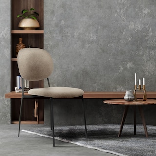 Foto 2 | Silla para Comedor Bouclé Gl-0010 Gaon Legacy Taupe Elegante Set 2