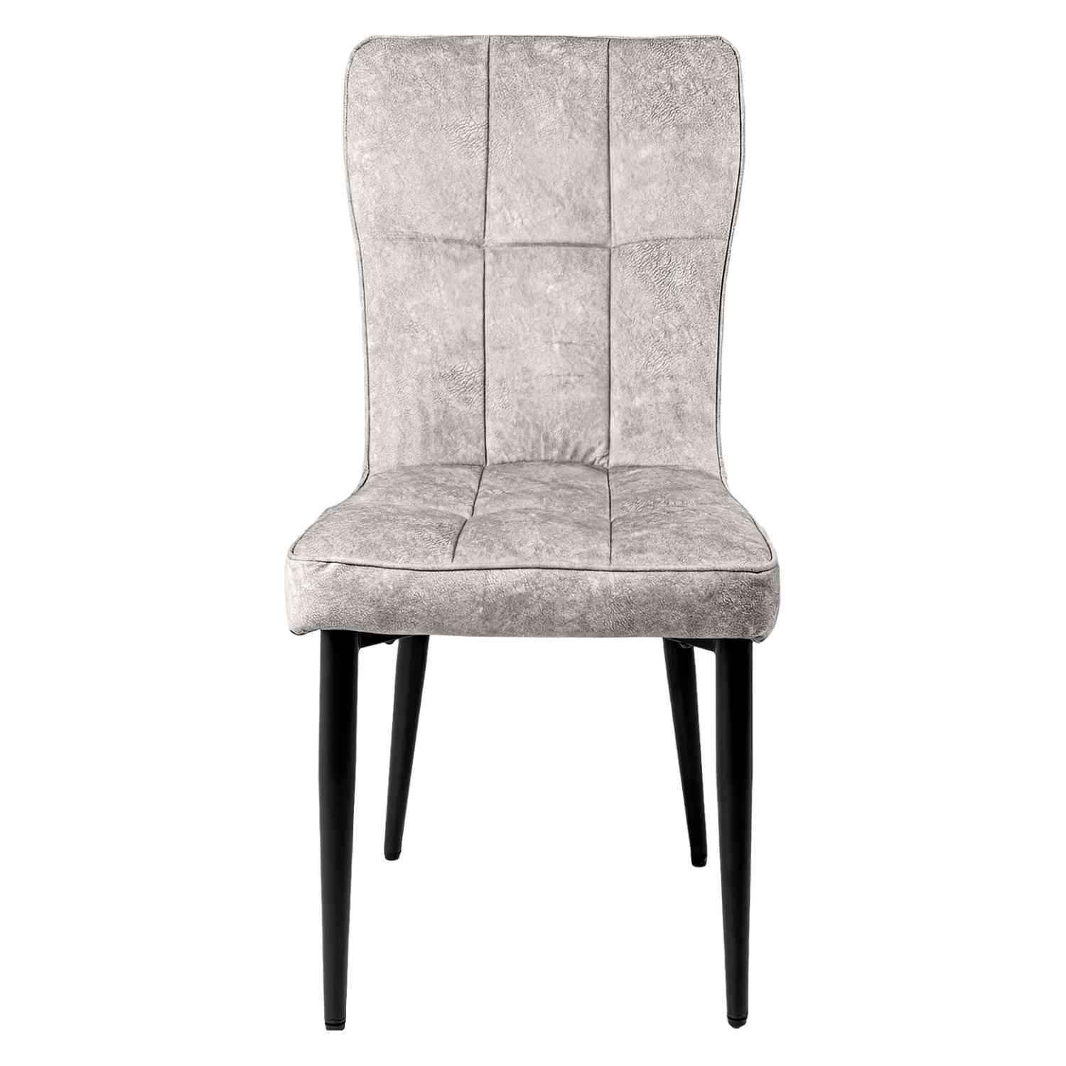 Foto 4 | Juego de 4 Sillas Rack & Pack Vinipiel Gris Claro
