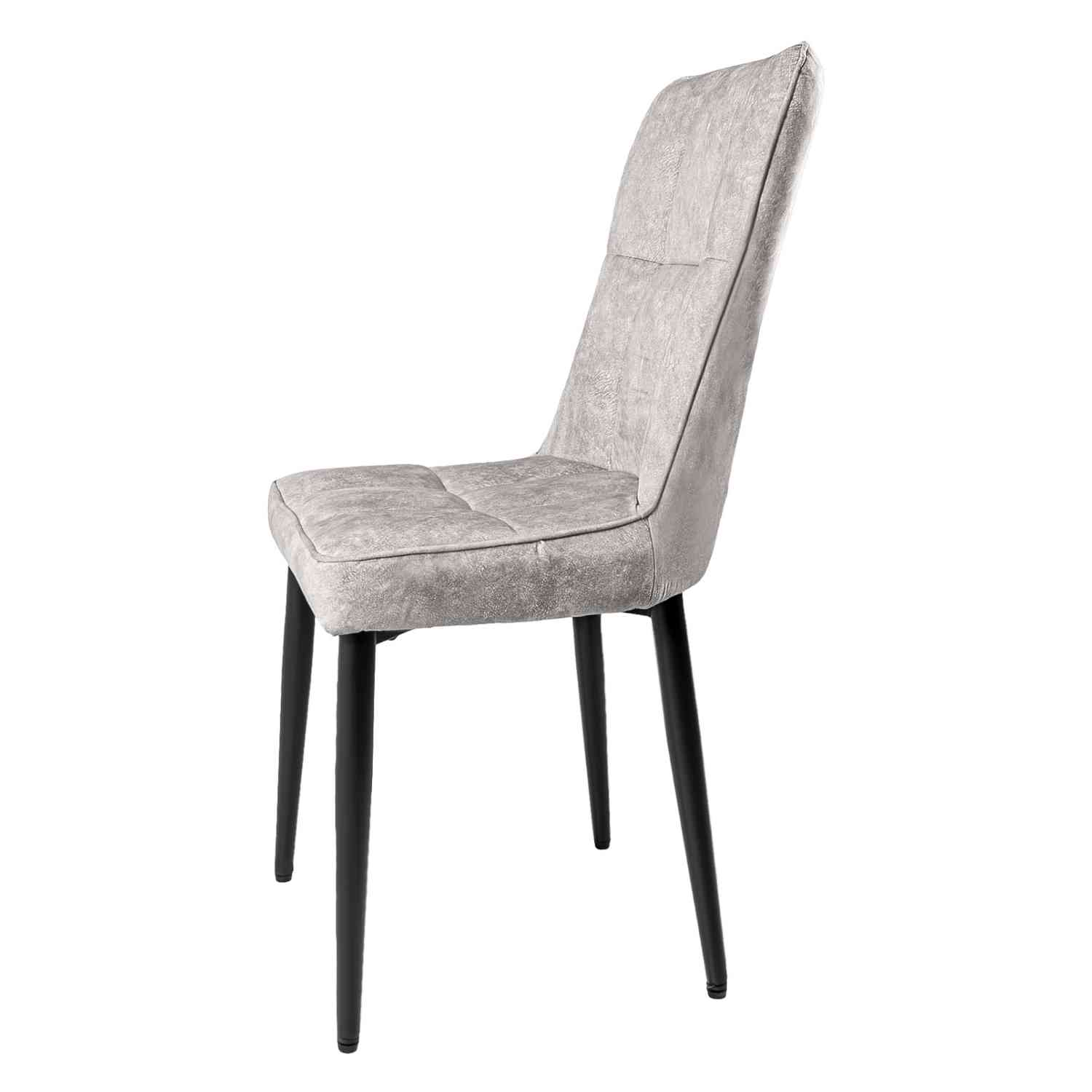 Foto 5 | Juego de 4 Sillas Rack & Pack Vinipiel Gris Claro