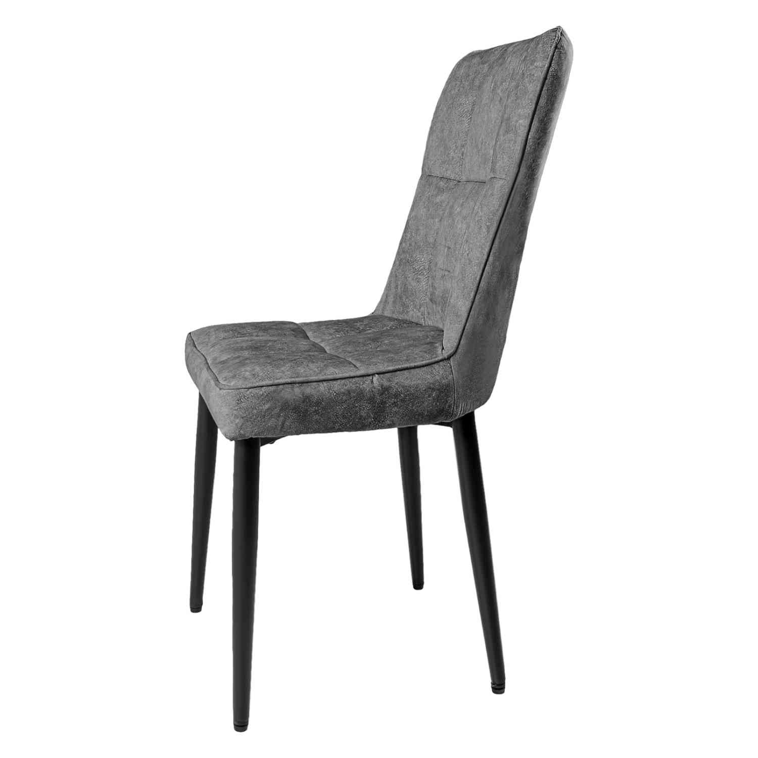 Foto 5 pulgar | Juego de 4 Sillas Rack & Pack Vinipiel Gris Oscuro