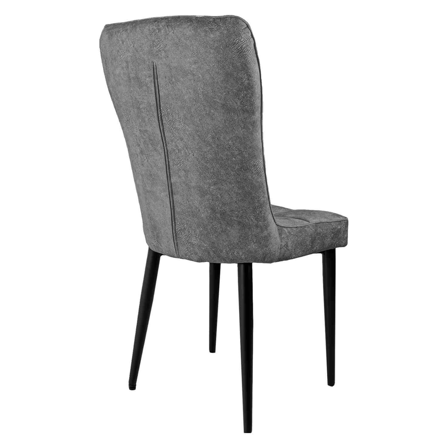 Foto 5 | Juego de 4 Sillas Rack & Pack Vinipiel Gris Oscuro