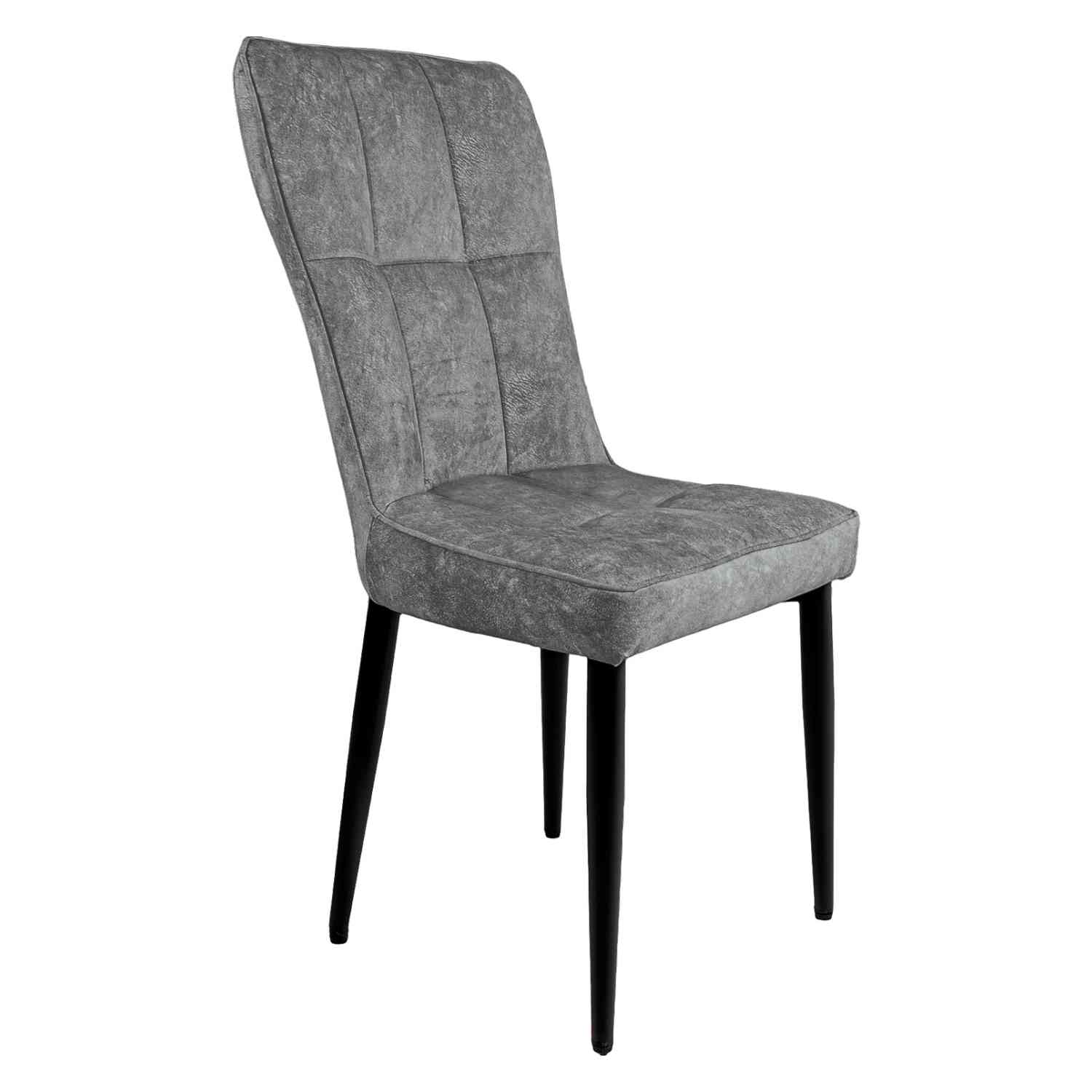 Foto 6 | Juego de 4 Sillas Rack & Pack Vinipiel Gris Oscuro