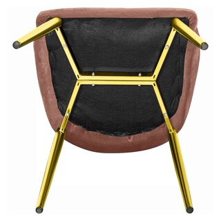 Foto 3 | Set de 2 Sillones Sillas de Comedor Modernos de Terciopelo Rosa Elegantes