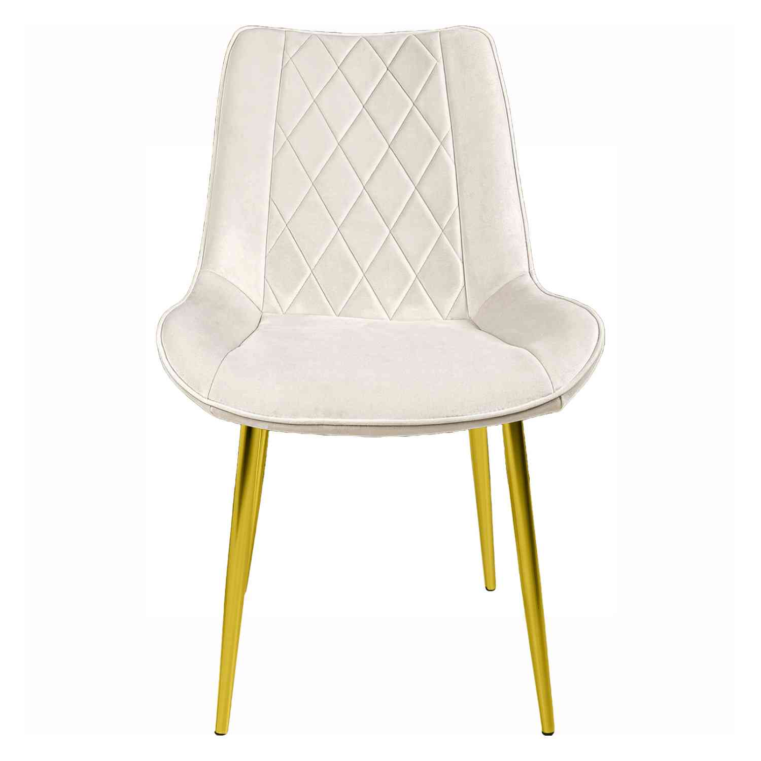Foto 5 pulgar | Set Sillas para Comedor Tapizadas Terciopelo Blanco 2 Piezas