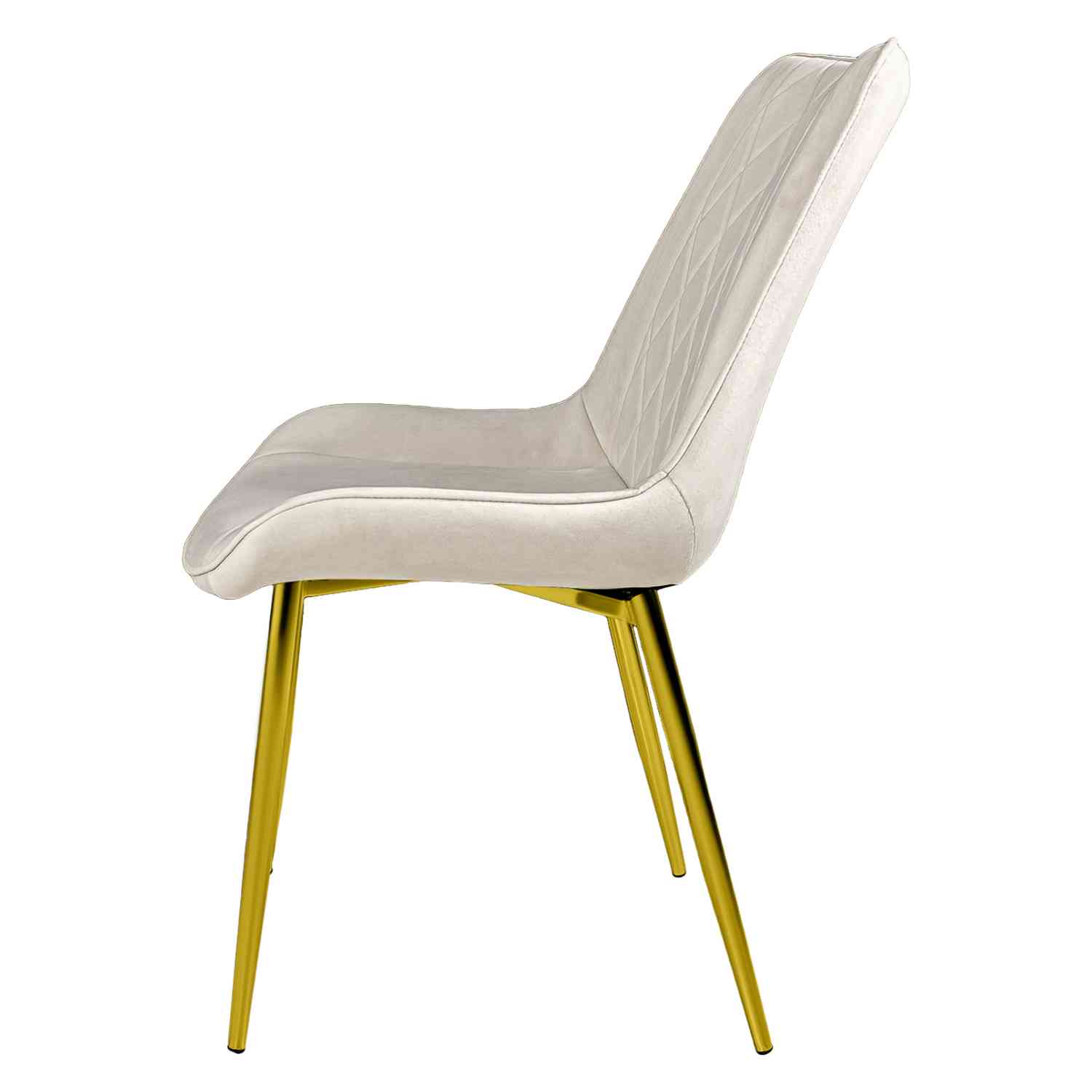 Foto 5 | Set Sillas para Comedor Tapizadas Terciopelo Blanco 2 Piezas
