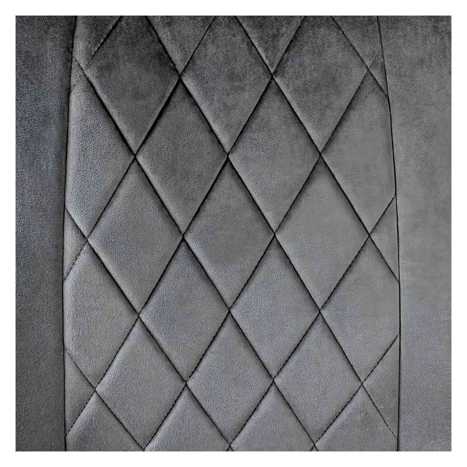 Foto 6 | Set Sillas para Comedor Tapizadas Terciopelo Modernas Gris 2 Piezas