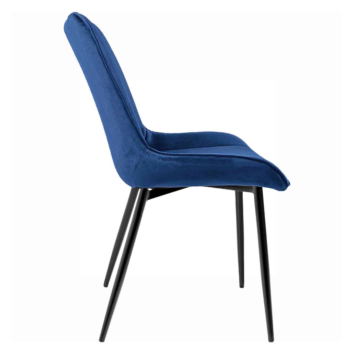 Foto 4 | Set Sillas Comedor Tapizadas Terciopelo Modernas Azul 2 Piezas