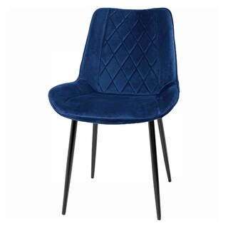 Foto 5 | Set Sillas Comedor Tapizadas Terciopelo Modernas Azul 2 Piezas