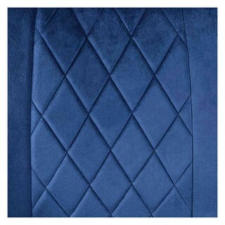 Foto 6 | Set Sillas Comedor Tapizadas Terciopelo Modernas Azul 2 Piezas