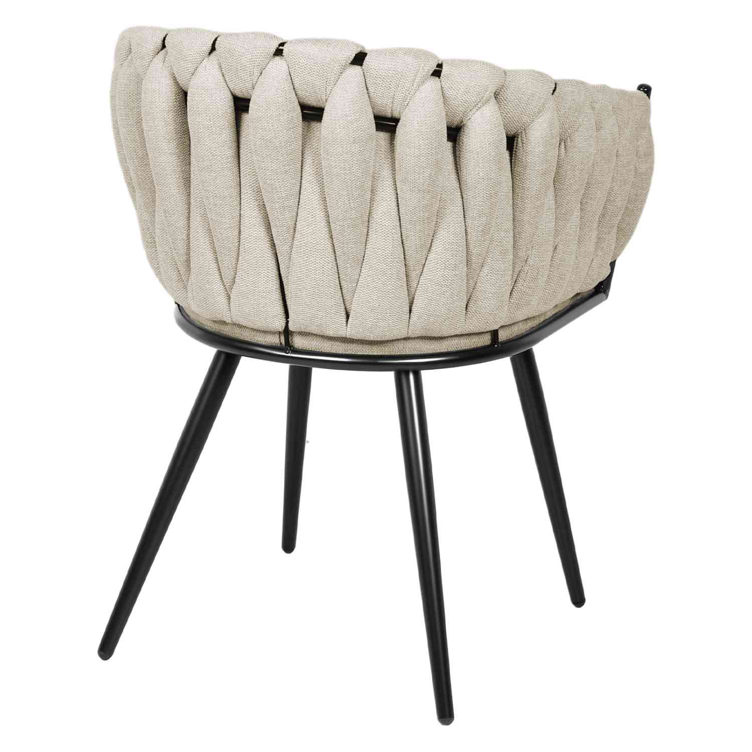Foto 4 pulgar | Set 2 Sillas para Comedor Beige Patrón Tejido Elegante Moderno
