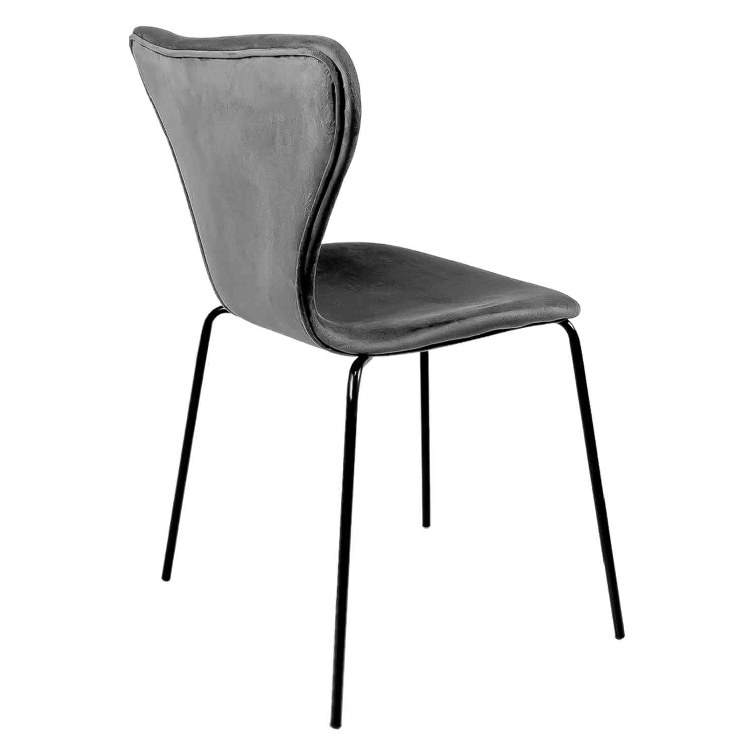 Foto 2 | Juego Set 4 Sillas Rack & Pack Tapizadas Gris