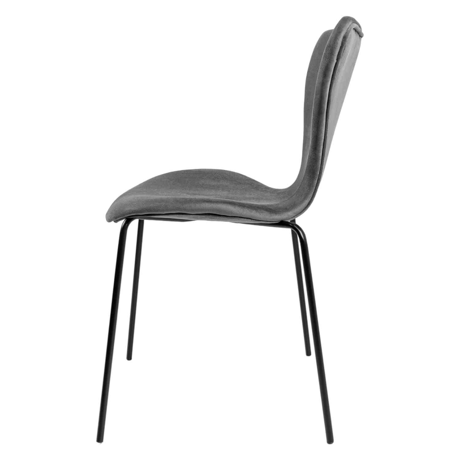 Foto 5 | Juego Set 4 Sillas Rack & Pack Tapizadas Gris