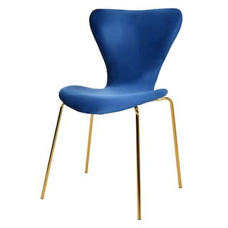 Foto 1 | Juego Set 4 Sillas Rack & Pack Terciopelo Azul