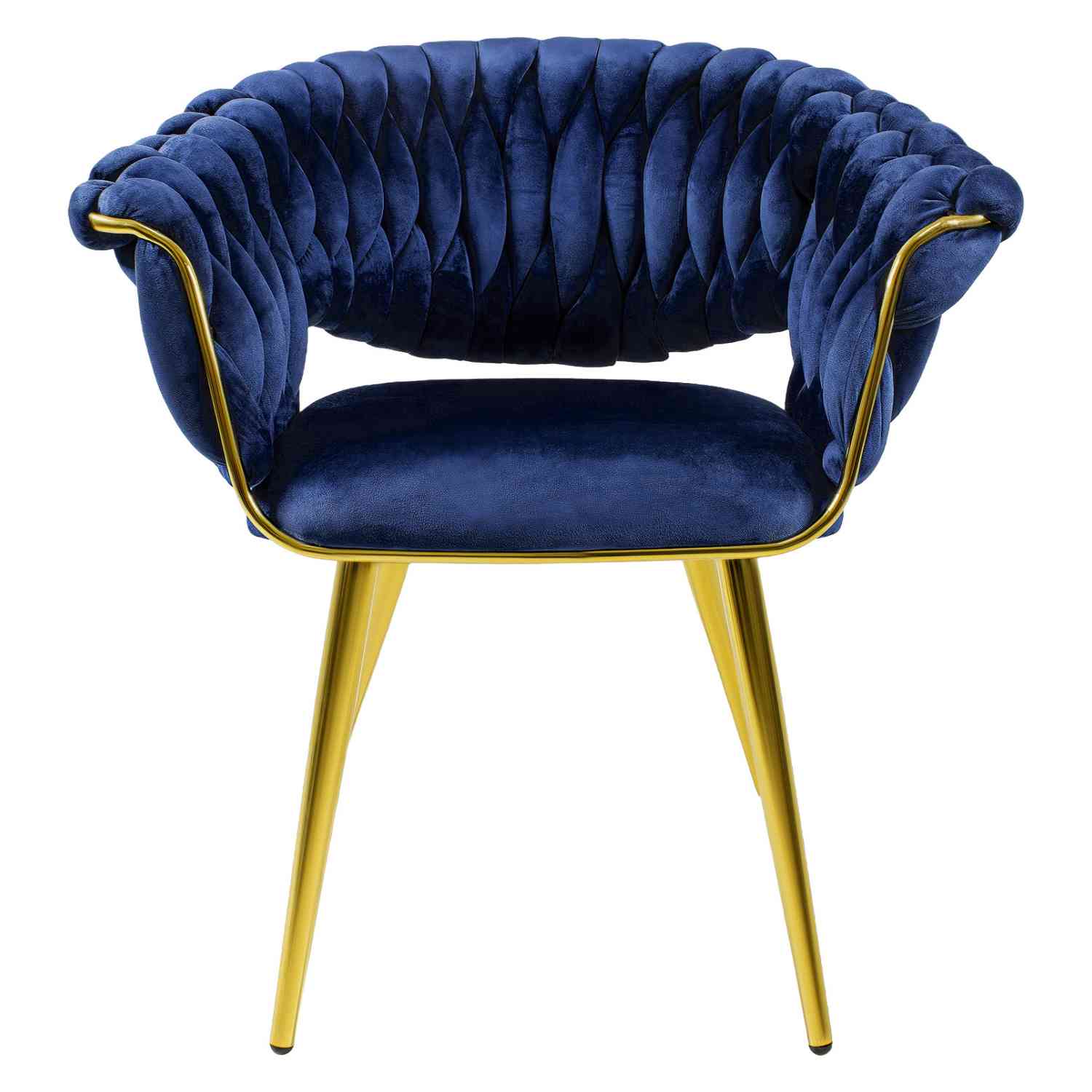 Foto 2 | Silla de Terciopelo Azul Premium con Diseño Elegante y Resistencia Garantizada