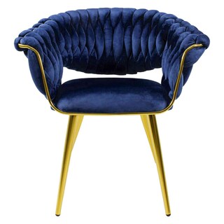 Foto 2 | Silla de Terciopelo Azul Premium con Diseño Elegante y Resistencia Garantizada