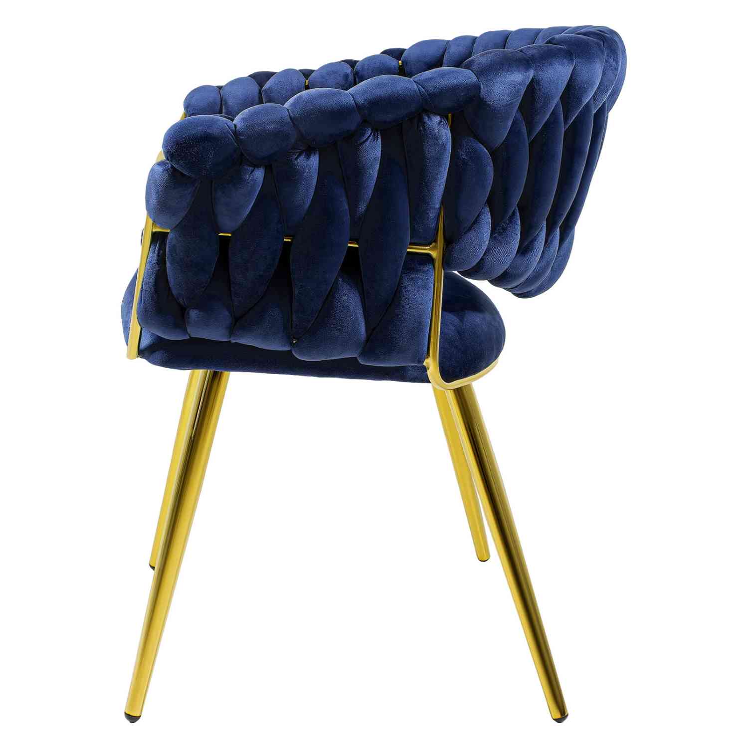 Foto 4 pulgar | Silla de Terciopelo Azul Premium con Diseño Elegante y Resistencia Garantizada
