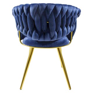 Foto 4 | Silla de Terciopelo Azul Premium con Diseño Elegante y Resistencia Garantizada