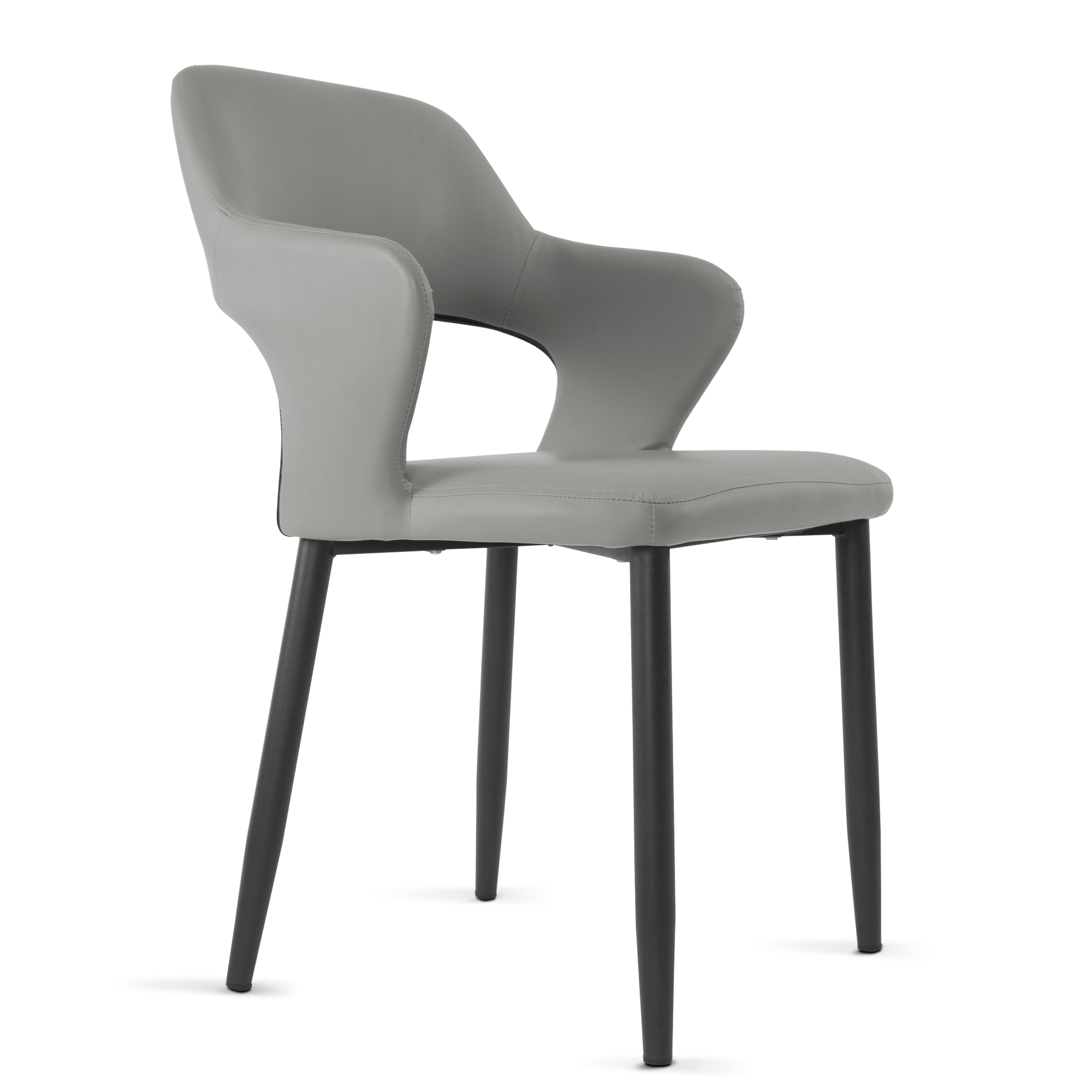 Set Sillas De Comedor Astra Minimalistas Modernas 2 Unidades (gris) $3,239