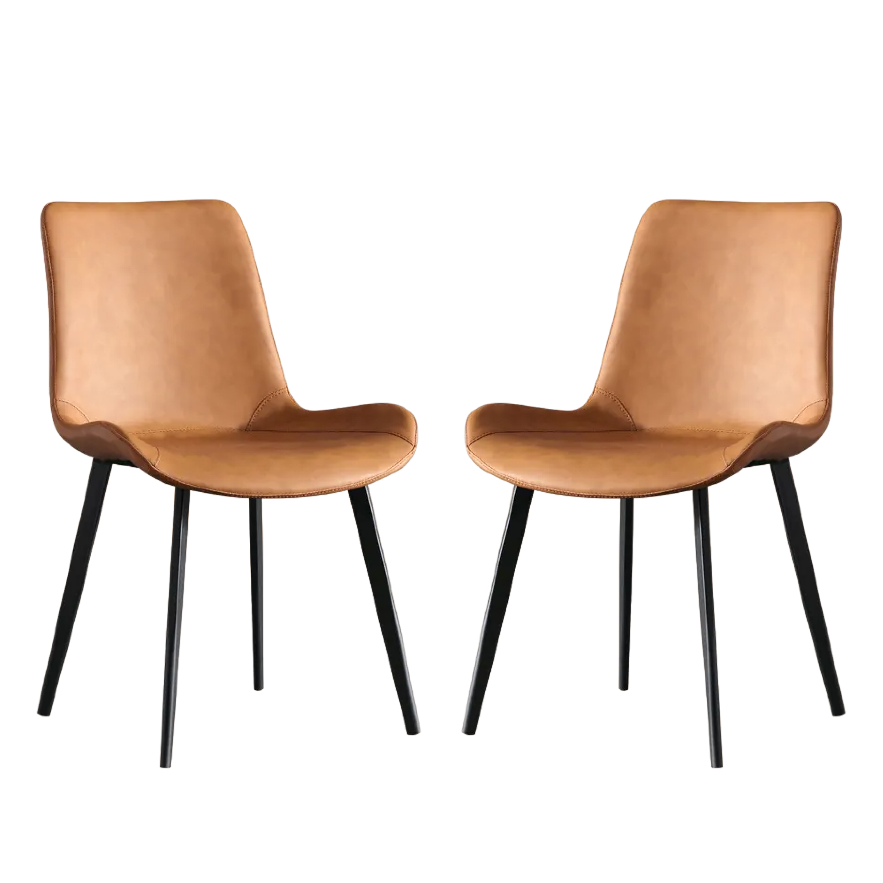 Foto 2 pulgar | Set Sillas De Comedor Nova Minimalistas Modernas 2 Unidades (marrón Claro)