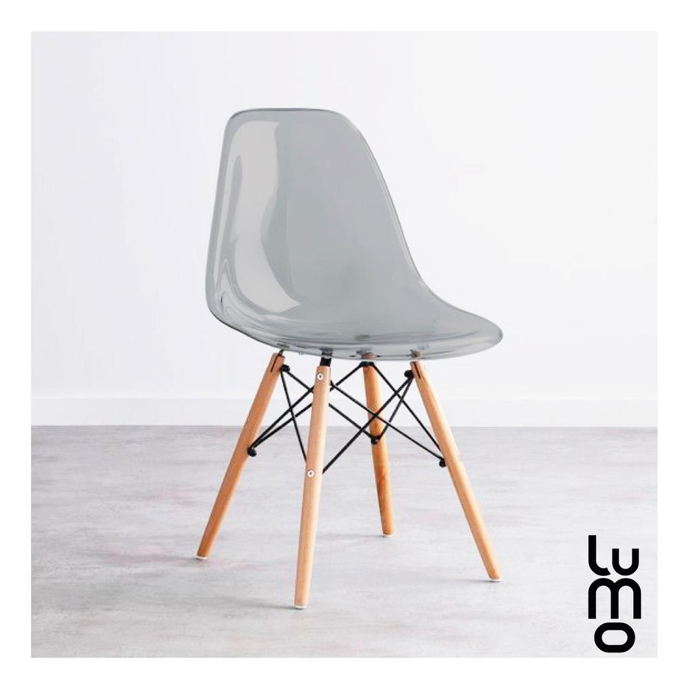 Foto 5 pulgar | Set 2 Sillas Comedor Crystal Tipo Eames Transparentes Ghost