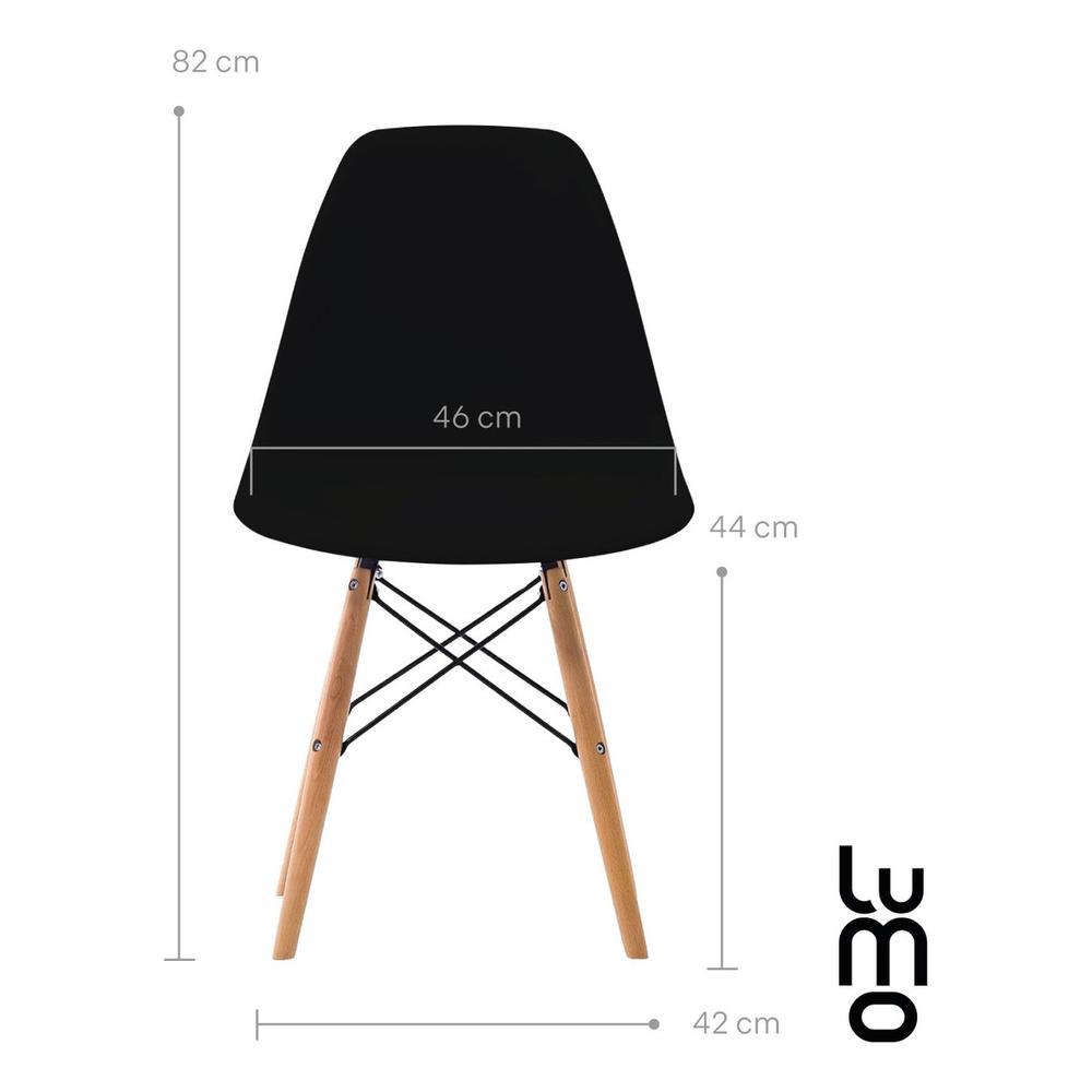 Foto 4 pulgar | Set X 4 Sillas Comedor Tipo Eames Minimalistas Reforzadas