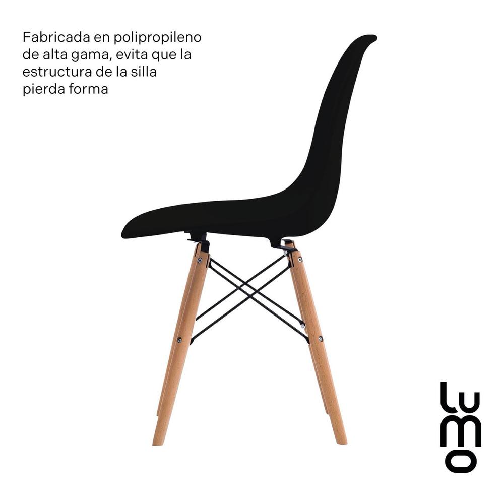 Foto 6 pulgar | Set X 4 Sillas Comedor Tipo Eames Minimalistas Reforzadas