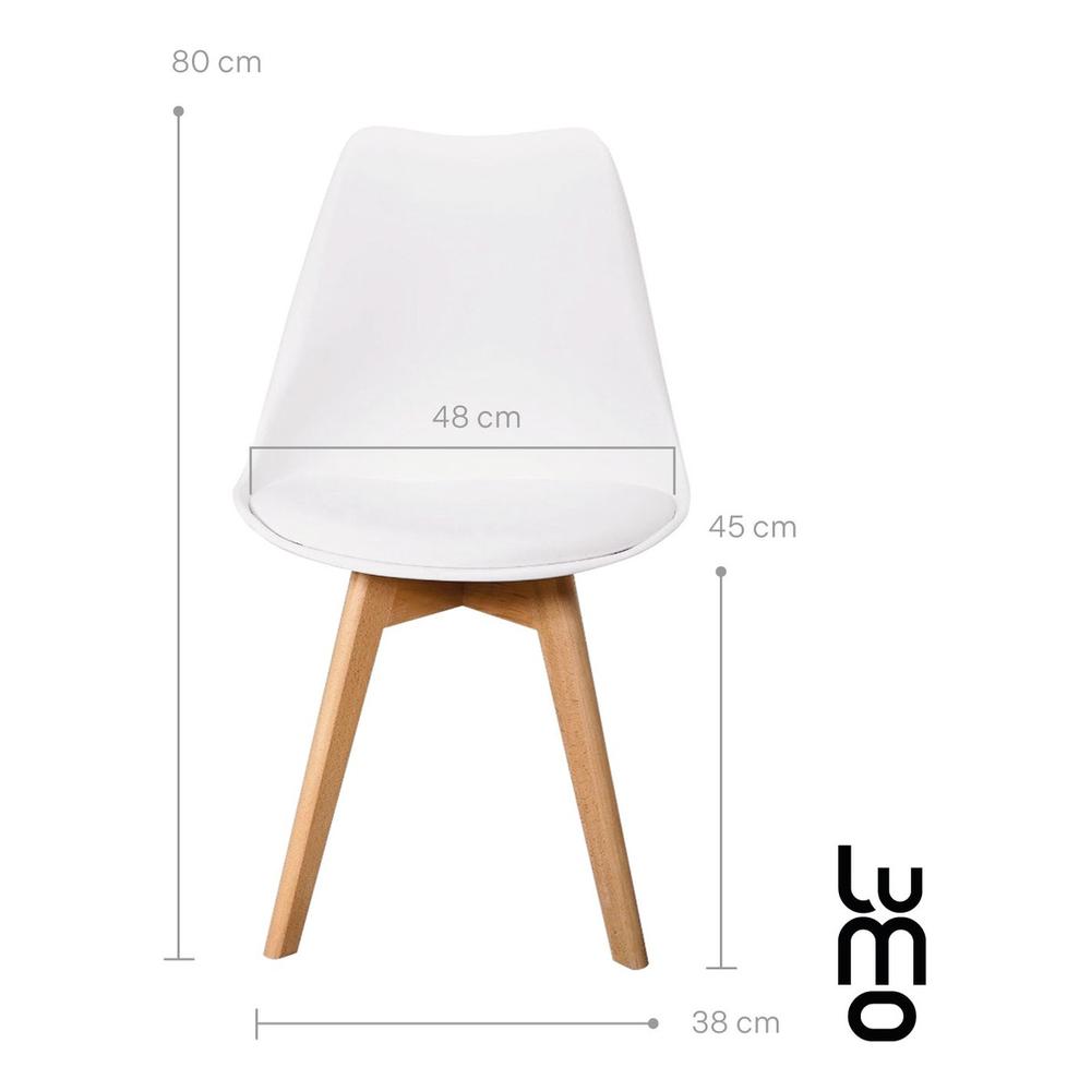 Foto 4 pulgar | Set/kit 2 Silla Tulip Hood Acojinada Moderna Minimalista