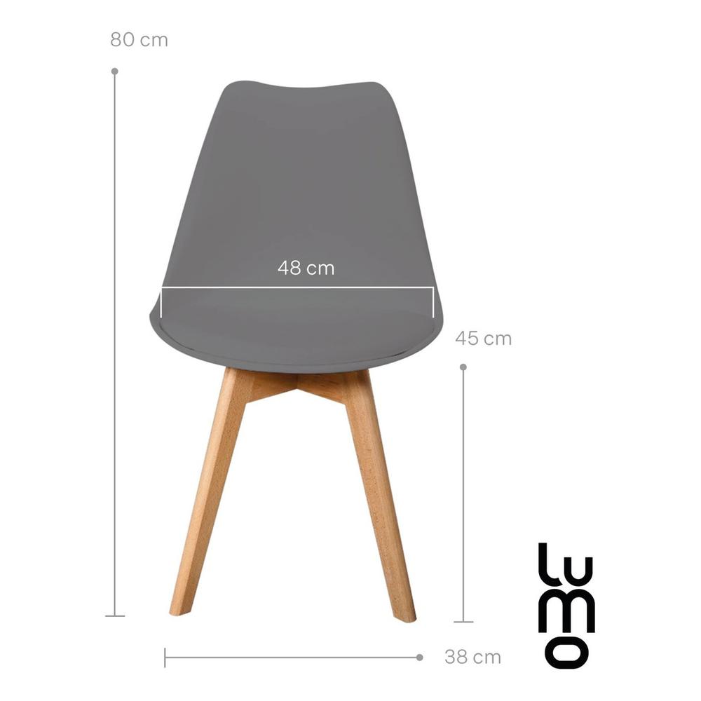 Foto 4 pulgar | Set/kit 2 Silla Tulip Hood Acojinada Moderna Minimalista