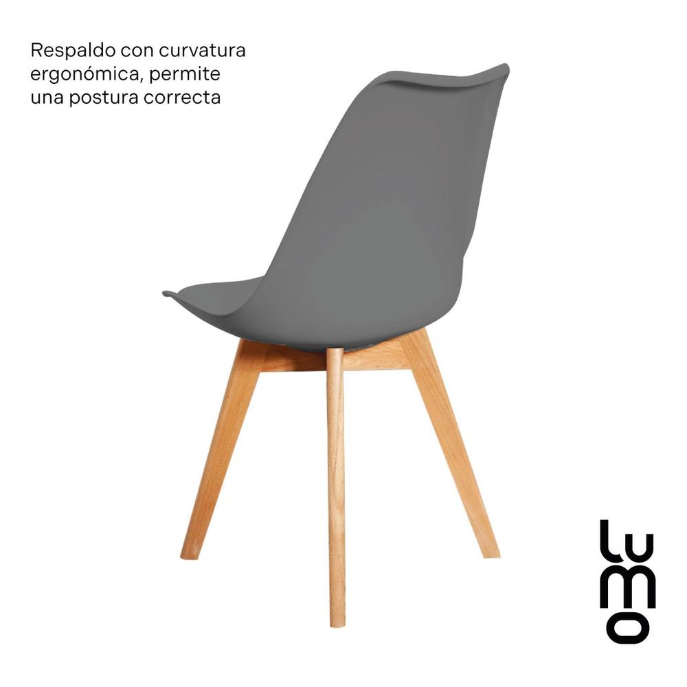 Foto 7 pulgar | Set/kit 2 Silla Tulip Hood Acojinada Moderna Minimalista