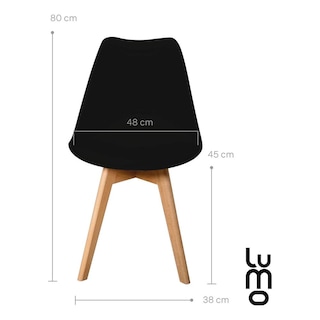 Foto 3 | Set/kit 2 Silla Tulip Hood Acojinada Moderna Minimalista