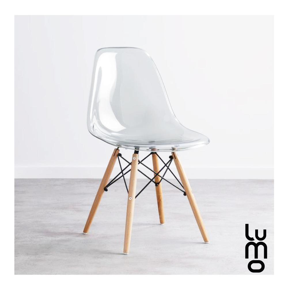 Foto 4 | Set 4 Sillas Comedor Crystal Tipo Eames Transparentes Ghost