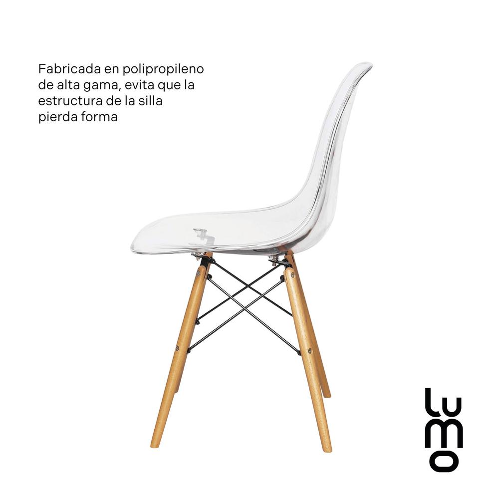 Foto 5 | Set 4 Sillas Comedor Crystal Tipo Eames Transparentes Ghost
