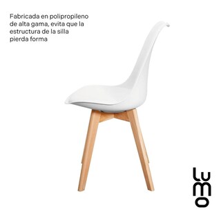 Foto 5 | Set/kit 4 Silla Tulip Eames Acojinada Minimalista Moderna