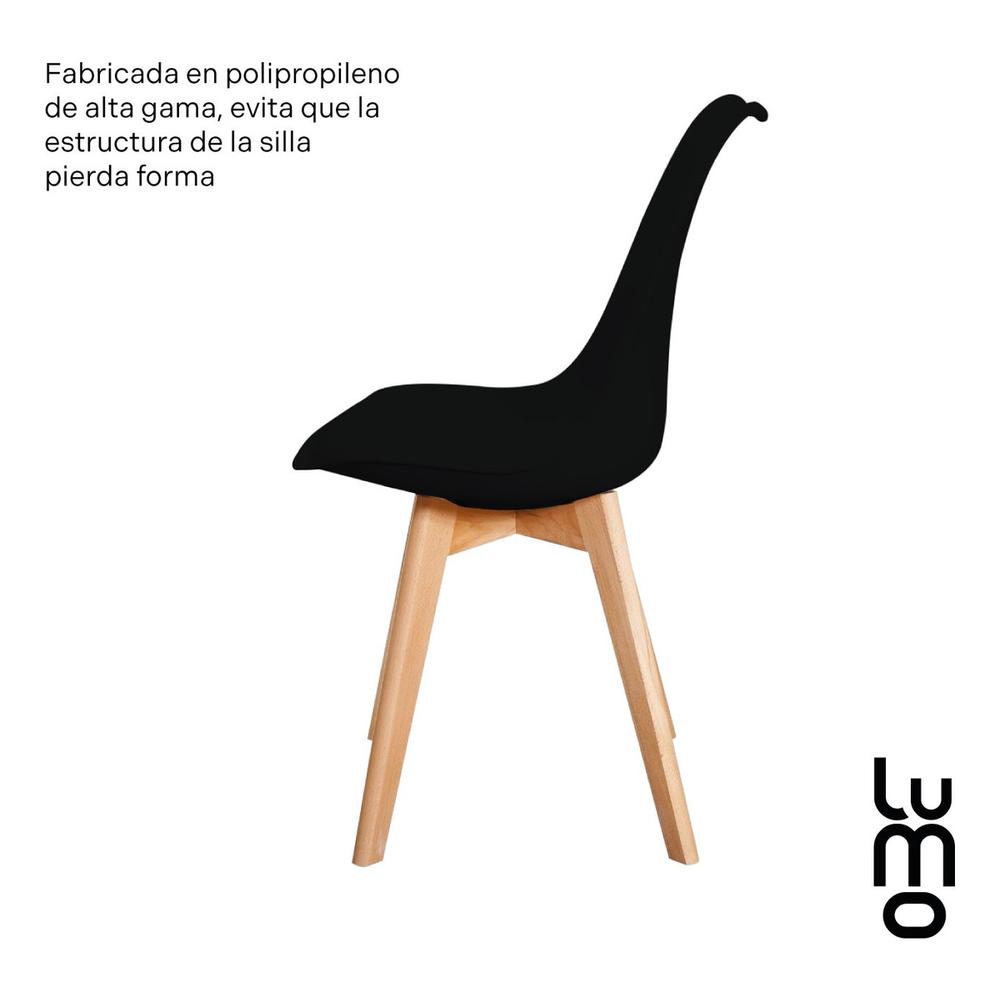 Foto 6 pulgar | Set/kit 4 Silla Tulip Eames Acojinada Minimalista Moderna