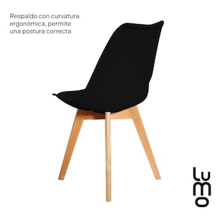 Foto 6 | Set/kit 4 Silla Tulip Eames Acojinada Minimalista Moderna