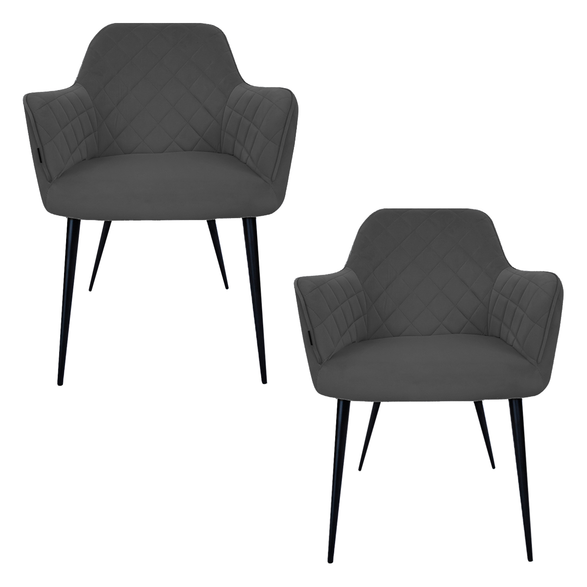 Set De 2 Sillas Velvet Modernas Para Comedor Marca Gravita