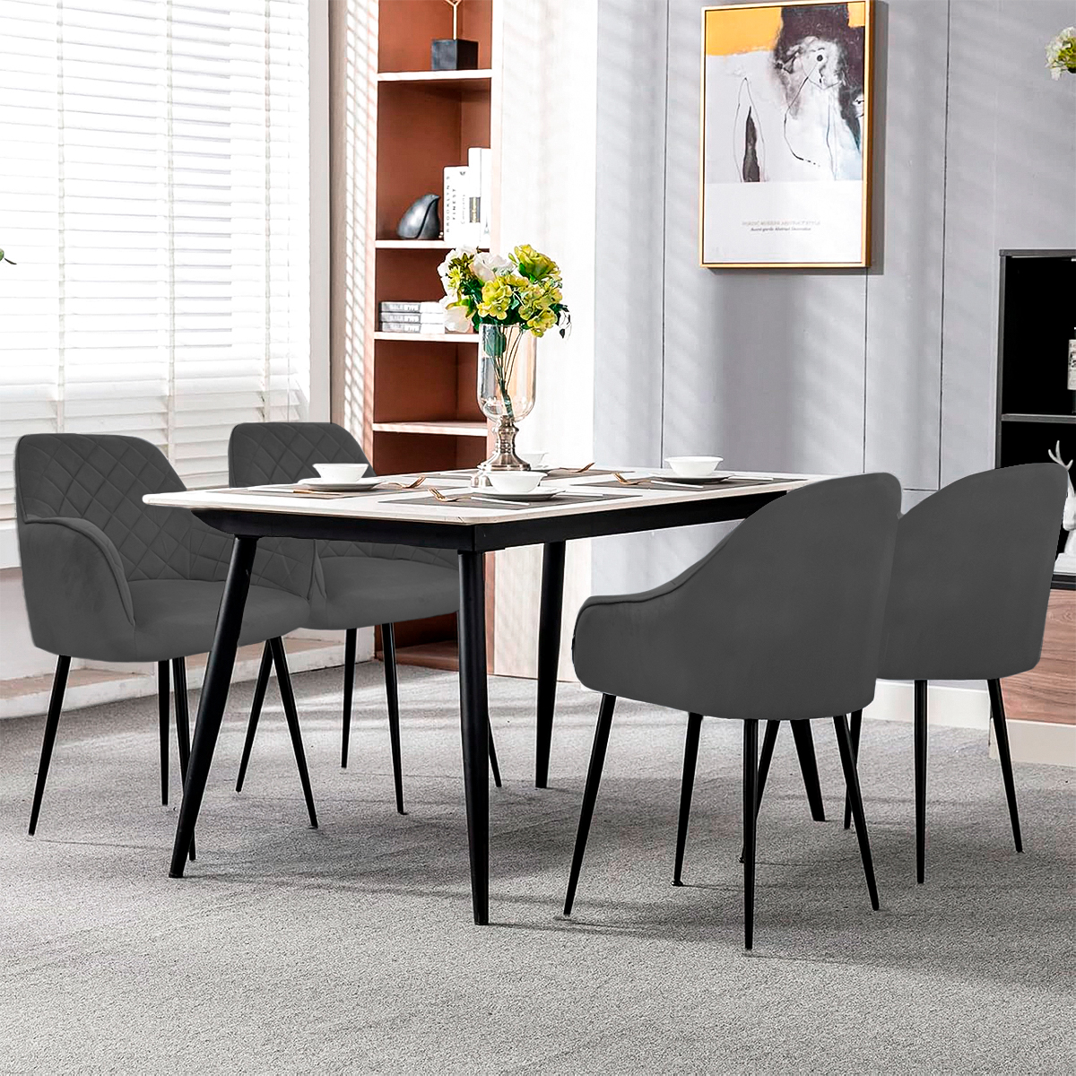 Foto 7 pulgar | Set De 2 Sillas Velvet Modernas Para Comedor Marca Gravita