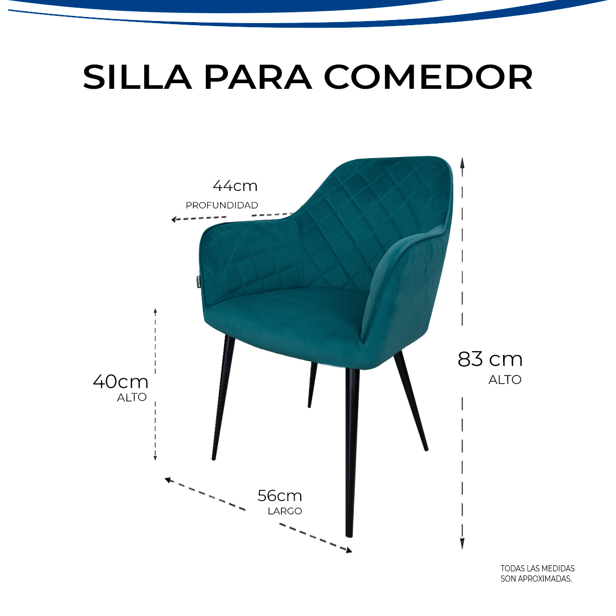 Foto 6 pulgar | Set De 2 Sillas Velvet Modernas Para Comedor Marca Gravita
