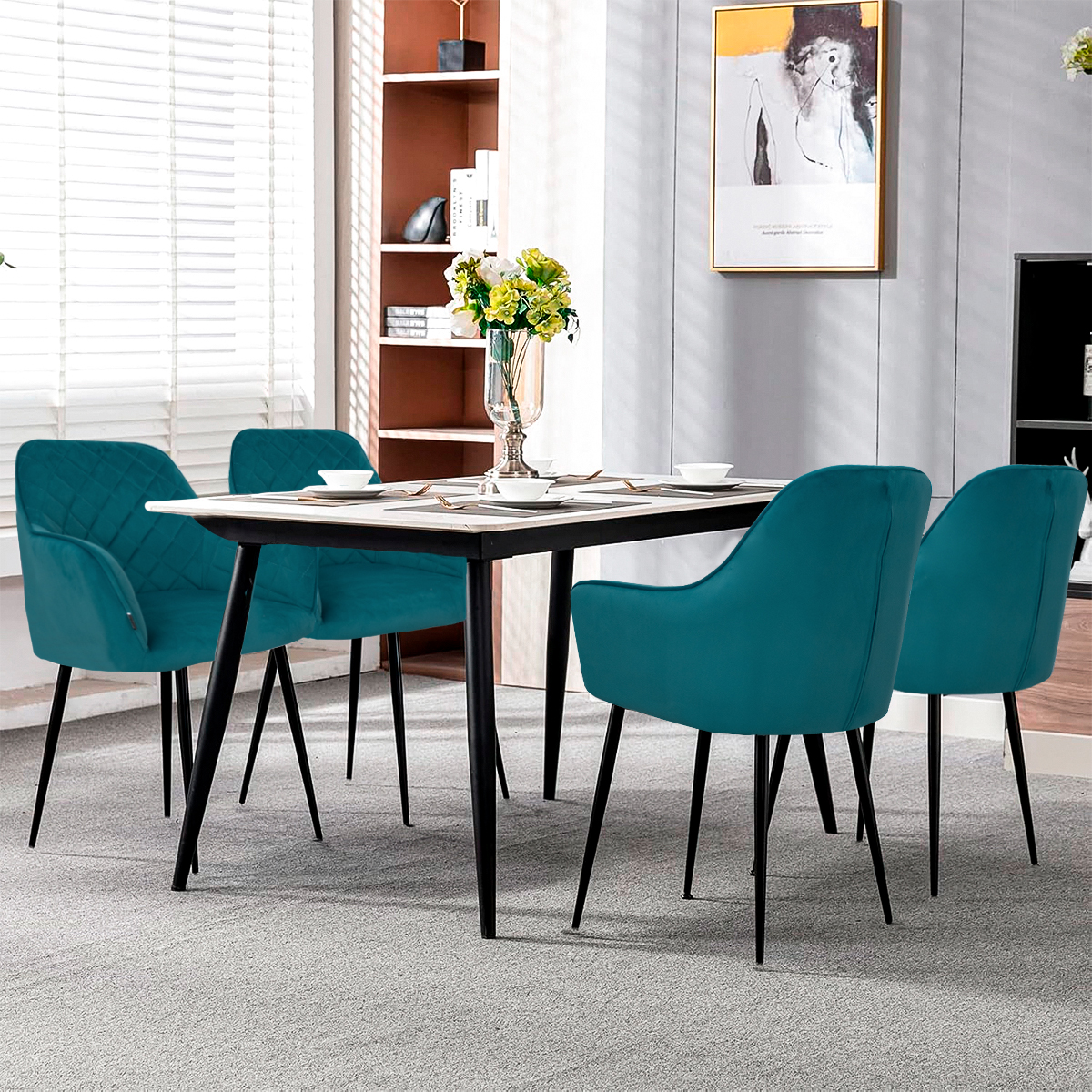 Foto 7 pulgar | Set De 2 Sillas Velvet Modernas Para Comedor Marca Gravita