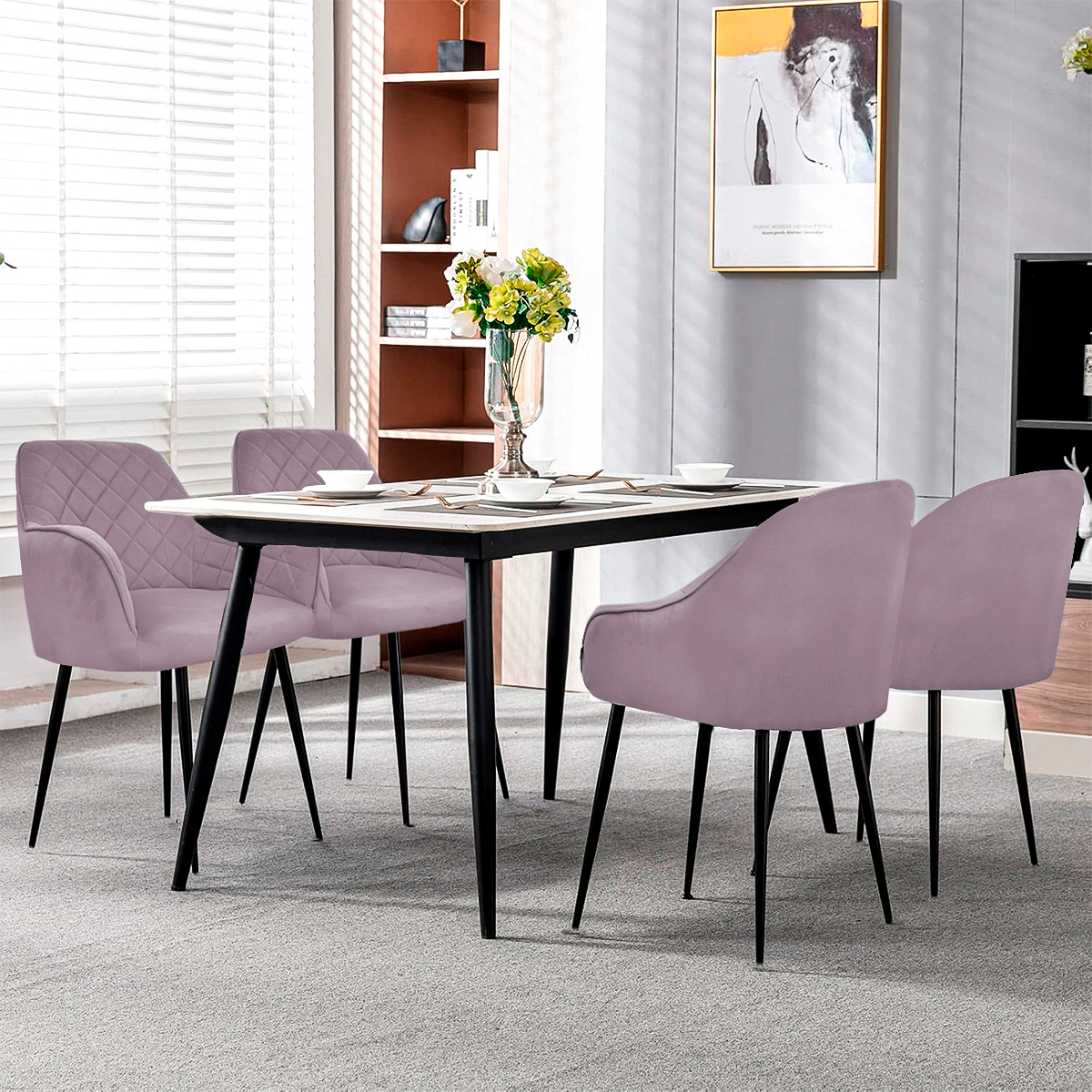 Foto 7 pulgar | Set De 2 Sillas Velvet Modernas Para Comedor Marca Gravita