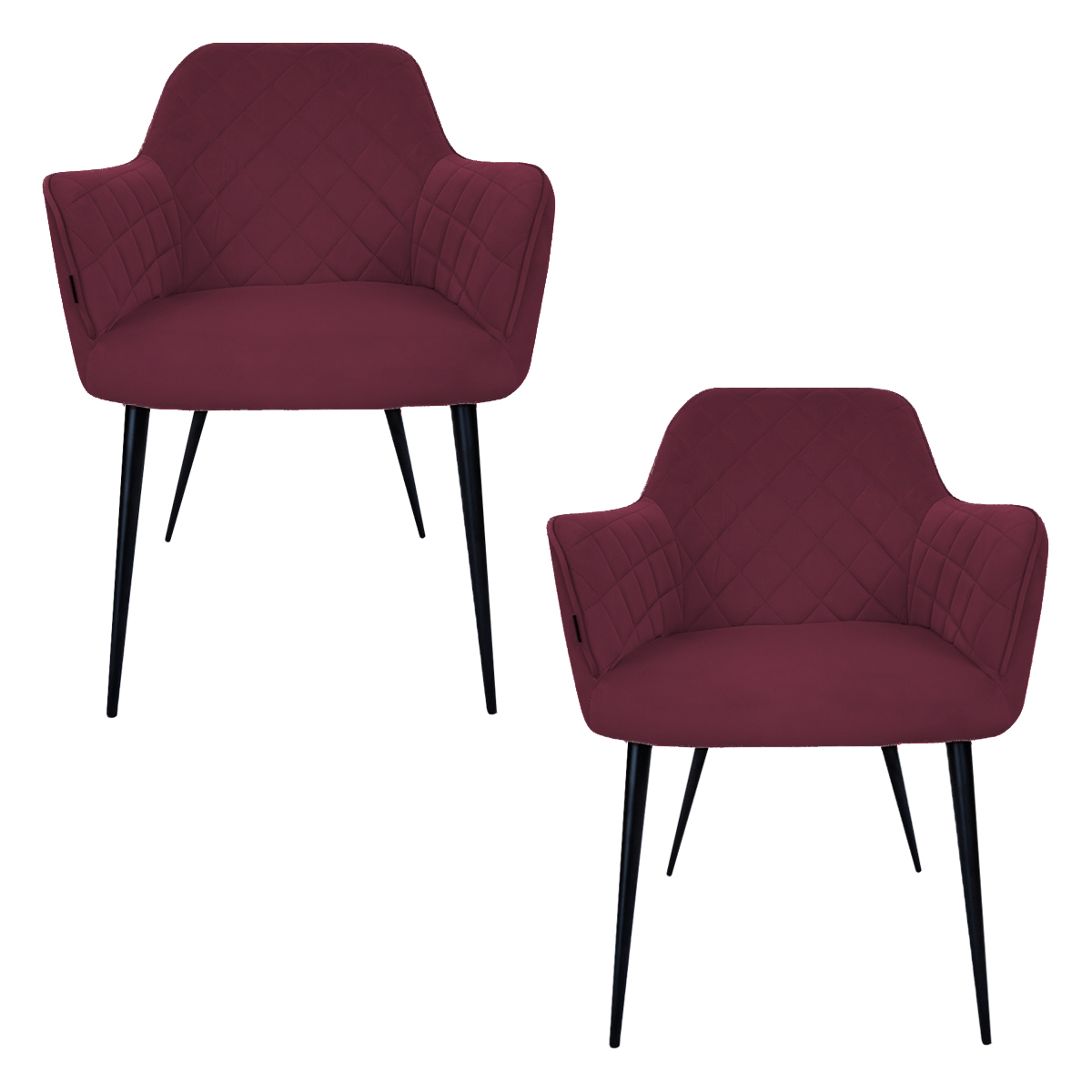 Foto 2 pulgar | Set De 2 Sillas Velvet Modernas Para Comedor Marca Gravita