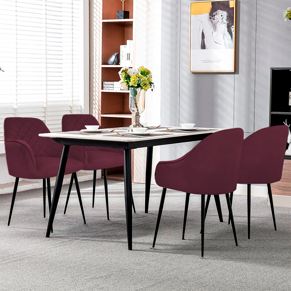 Foto 7 pulgar | Set De 2 Sillas Velvet Modernas Para Comedor Marca Gravita