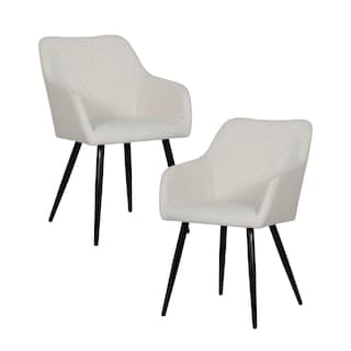 Foto 1 | Set De Sillas De Comedor Top Living Landen Con Respaldo Con Trama De Rombos Color Blanco