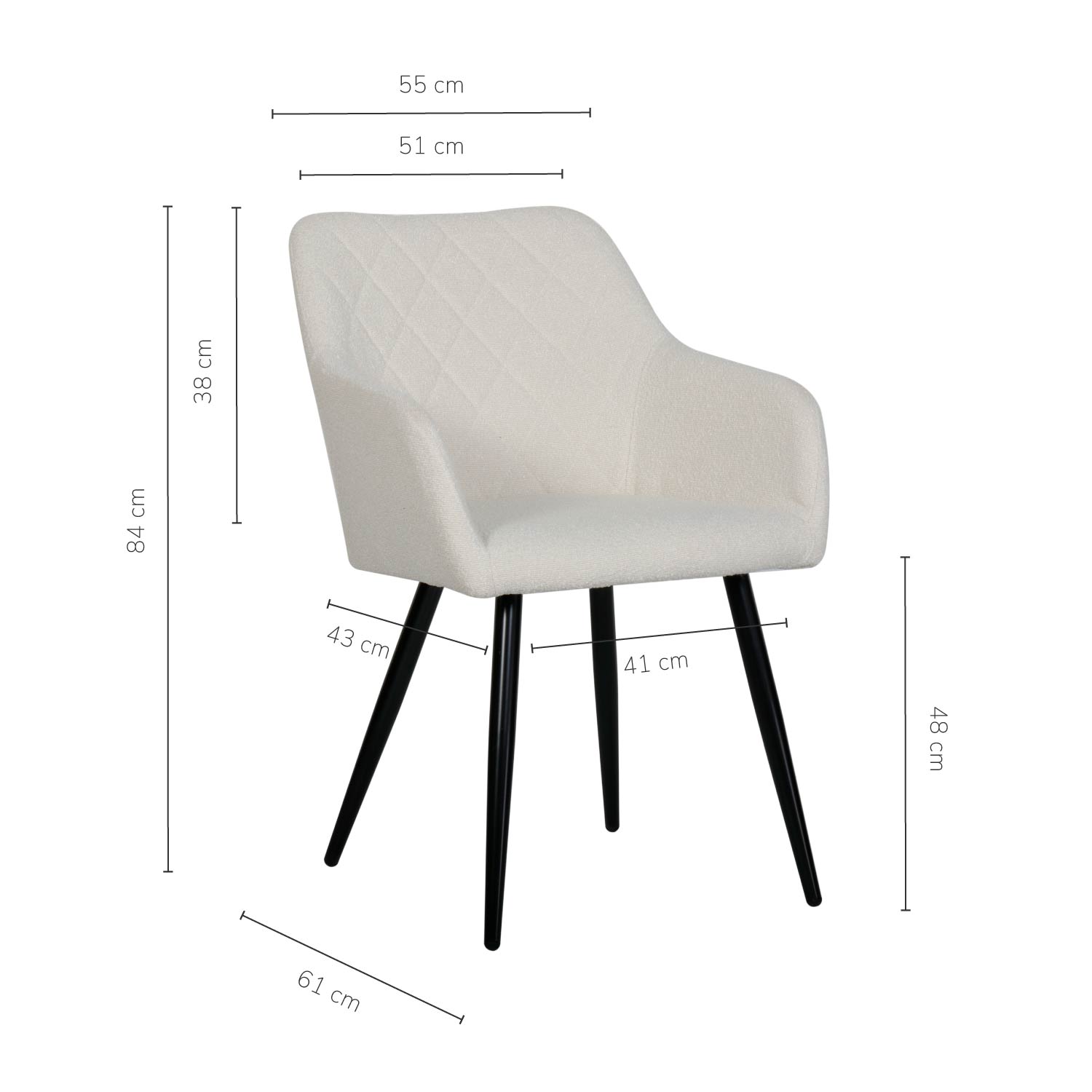 Foto 4 pulgar | Set De Sillas De Comedor Top Living Landen Con Respaldo Con Trama De Rombos Color Blanco