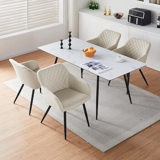 Foto 8 | Set De Sillas De Comedor Top Living Landen Con Respaldo Con Trama De Rombos Color Blanco