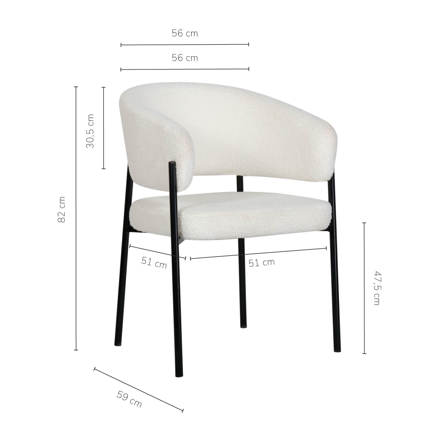 Foto 4 pulgar | Sillas para Comedor Top Living Blancas 2 Piezas