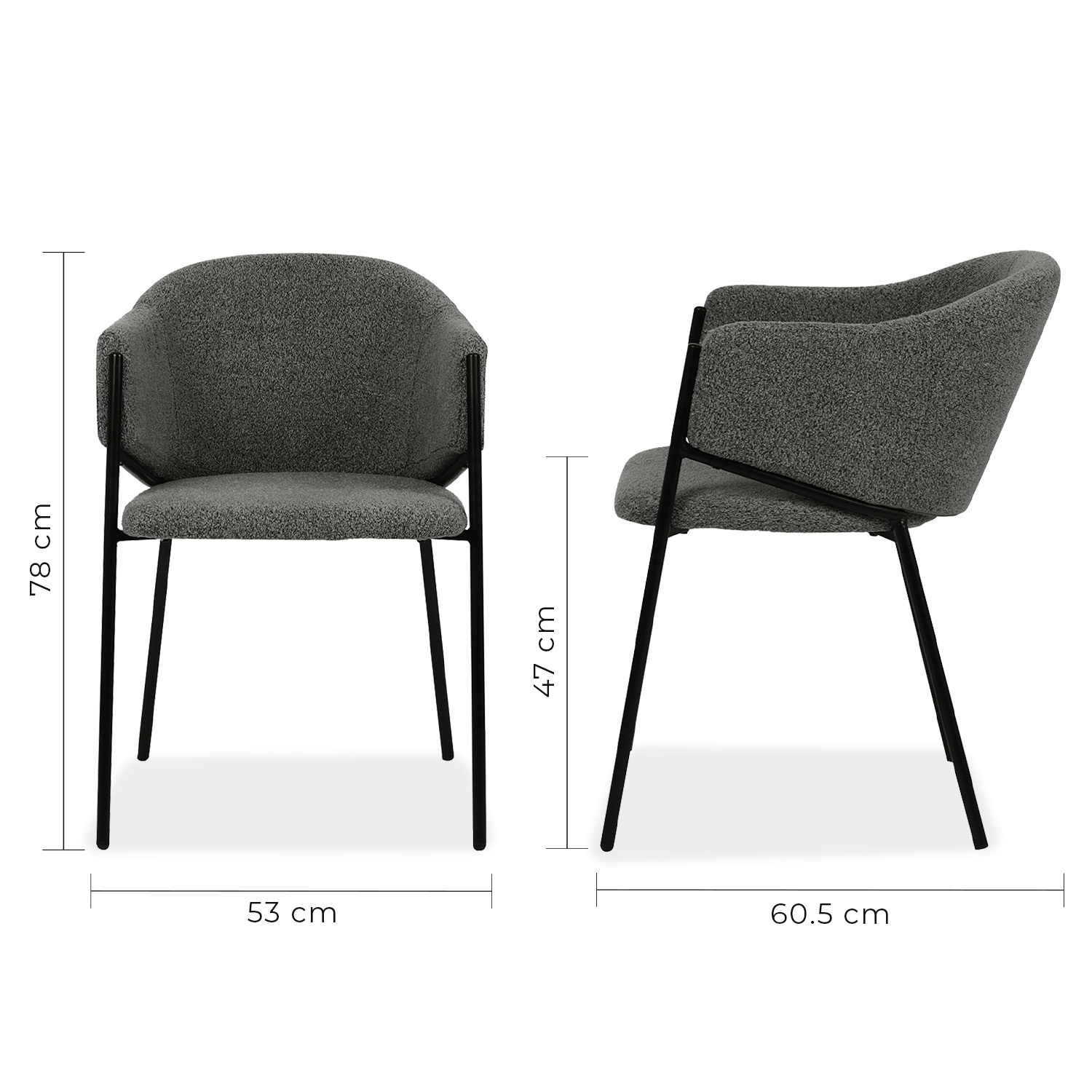Foto 5 pulgar | Set De 2 Sillas De Comedor 2101 Isolla Gris