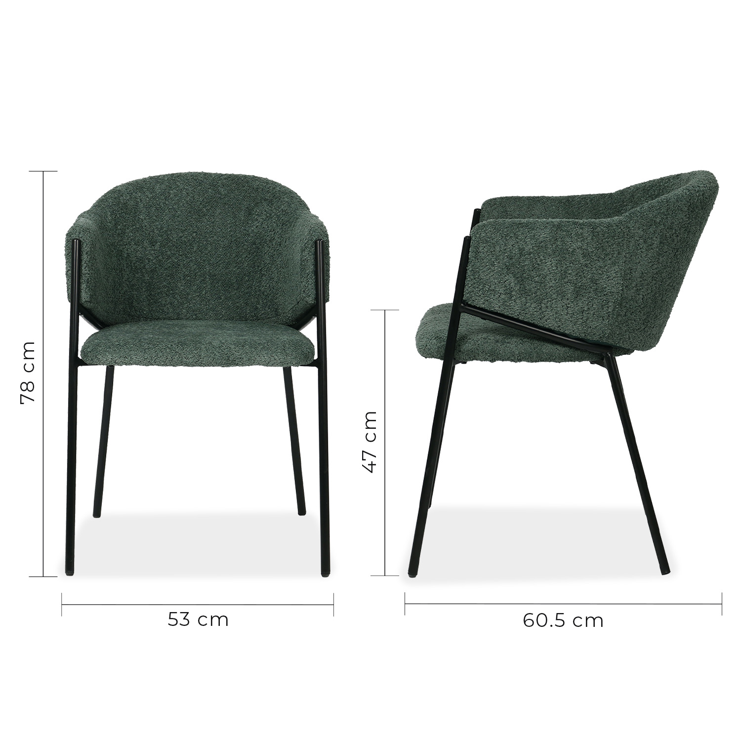 Foto 5 pulgar | Set De 2 Sillas De Comedor 2101 Isolla Verde