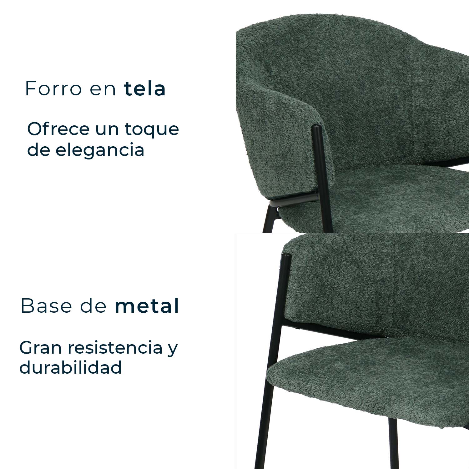 Foto 6 pulgar | Set De 2 Sillas De Comedor 2101 Isolla Verde