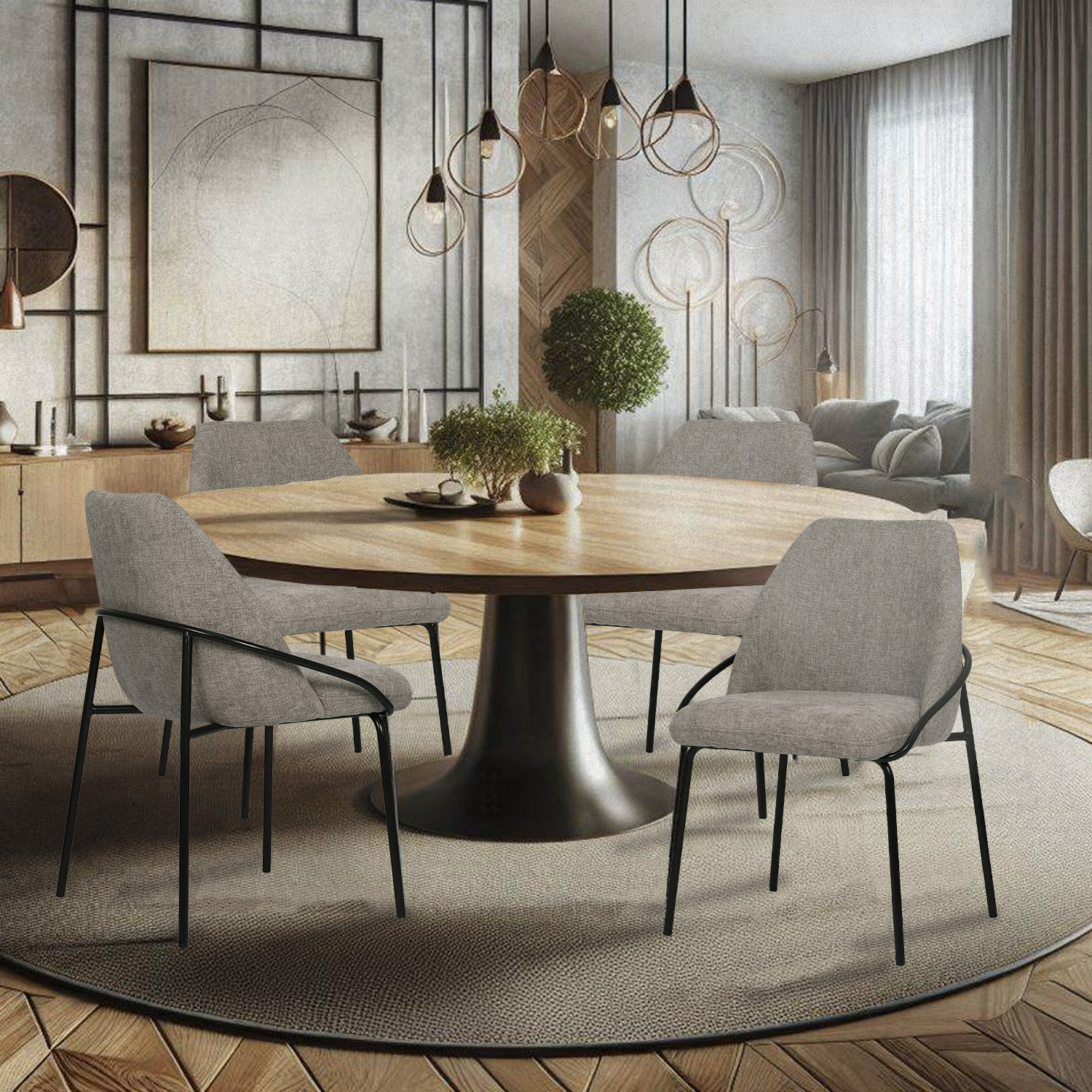 Foto 7 | Set De 2 Sillas De Comedor 3093 Budelli Beige